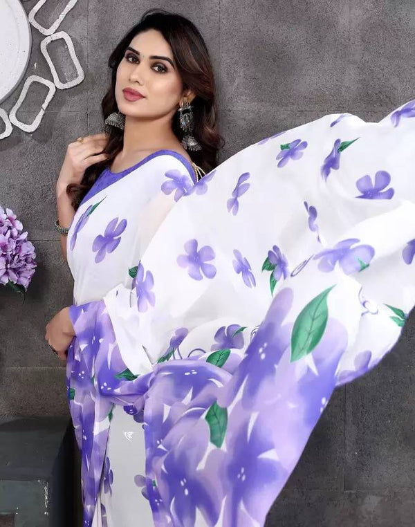 Weightless Georgette Saree With blouse